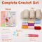 Crochet Bag Kit for Beginners – Complete DIY Shoulder Bag Starter Set with Yarn, Hook, and Step-by-Step Video Tutorials, Perfect Craft Gift for Adults (Beige)